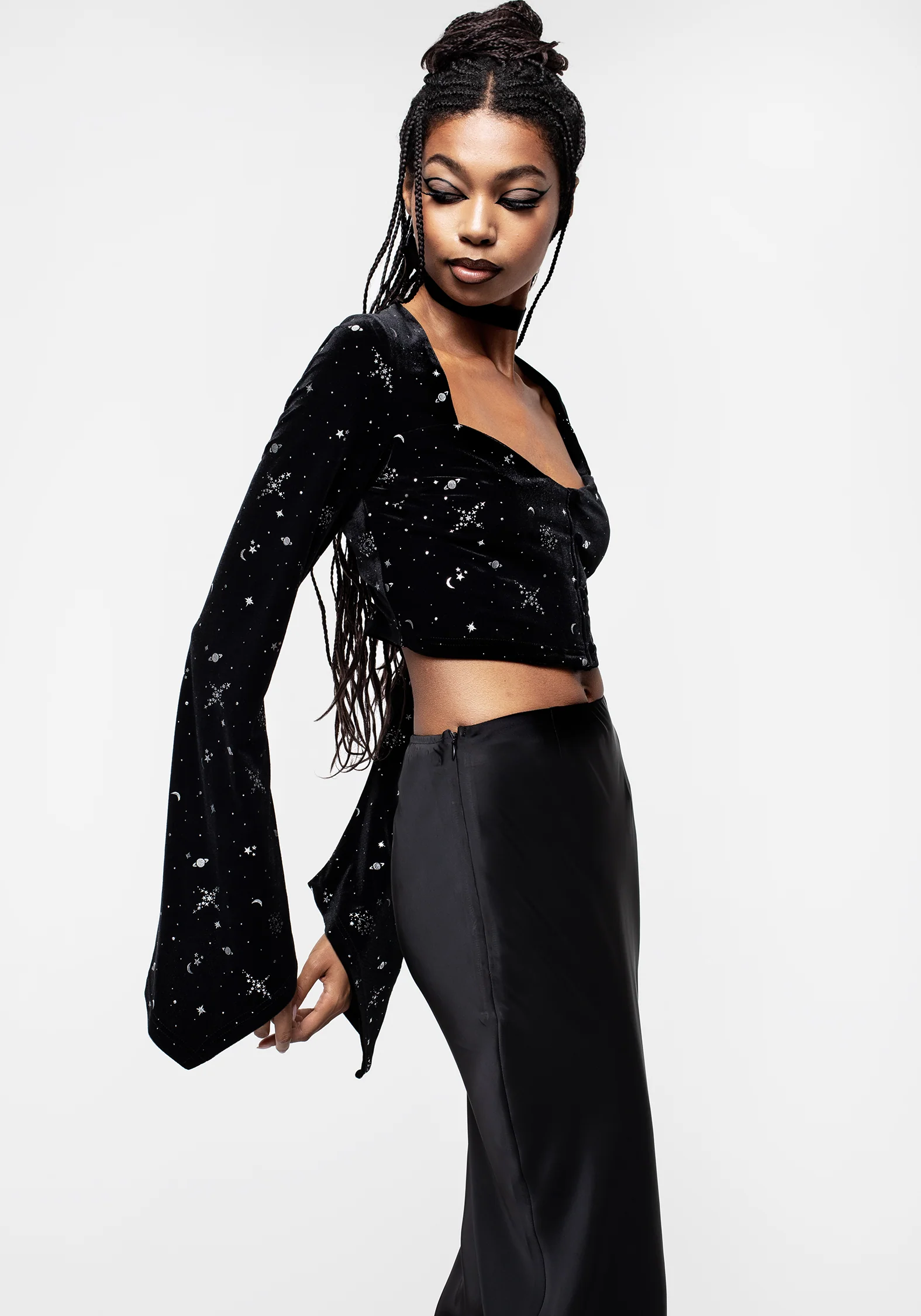 Veniri Velour Crop Top - Image 6