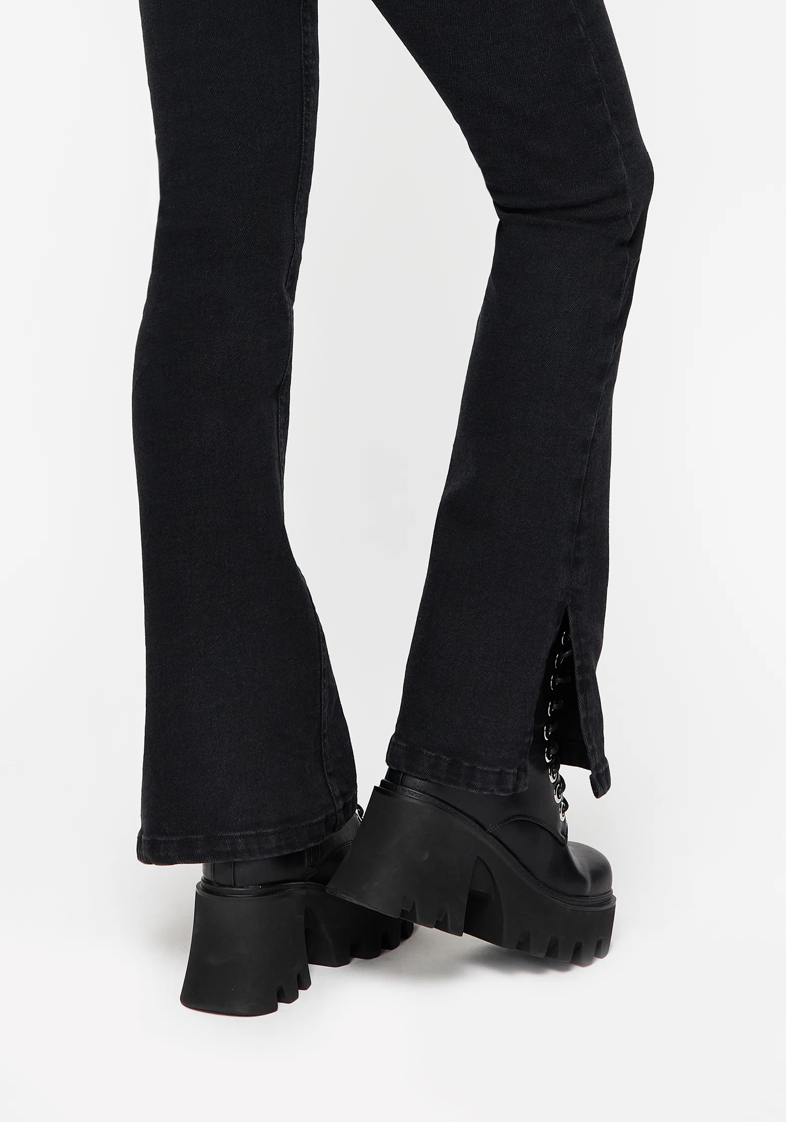 Vera Baby Boot Split Hem Flared Jeans - Image 5