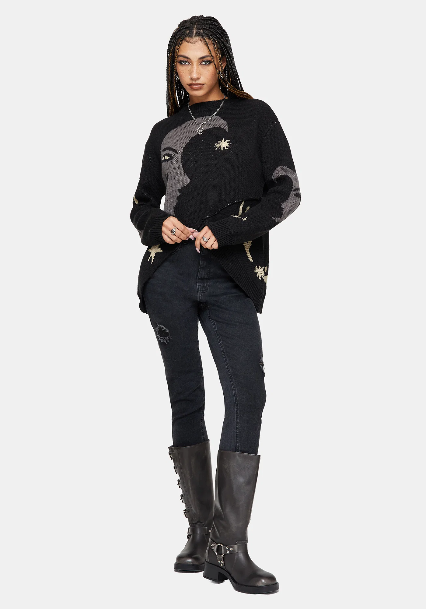 Vesper Cotton Asymmetric Knit Jumper - Image 7