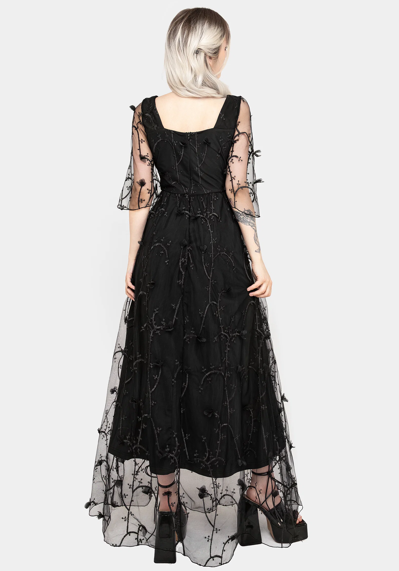 Vine Embroidered Gown - Image 3