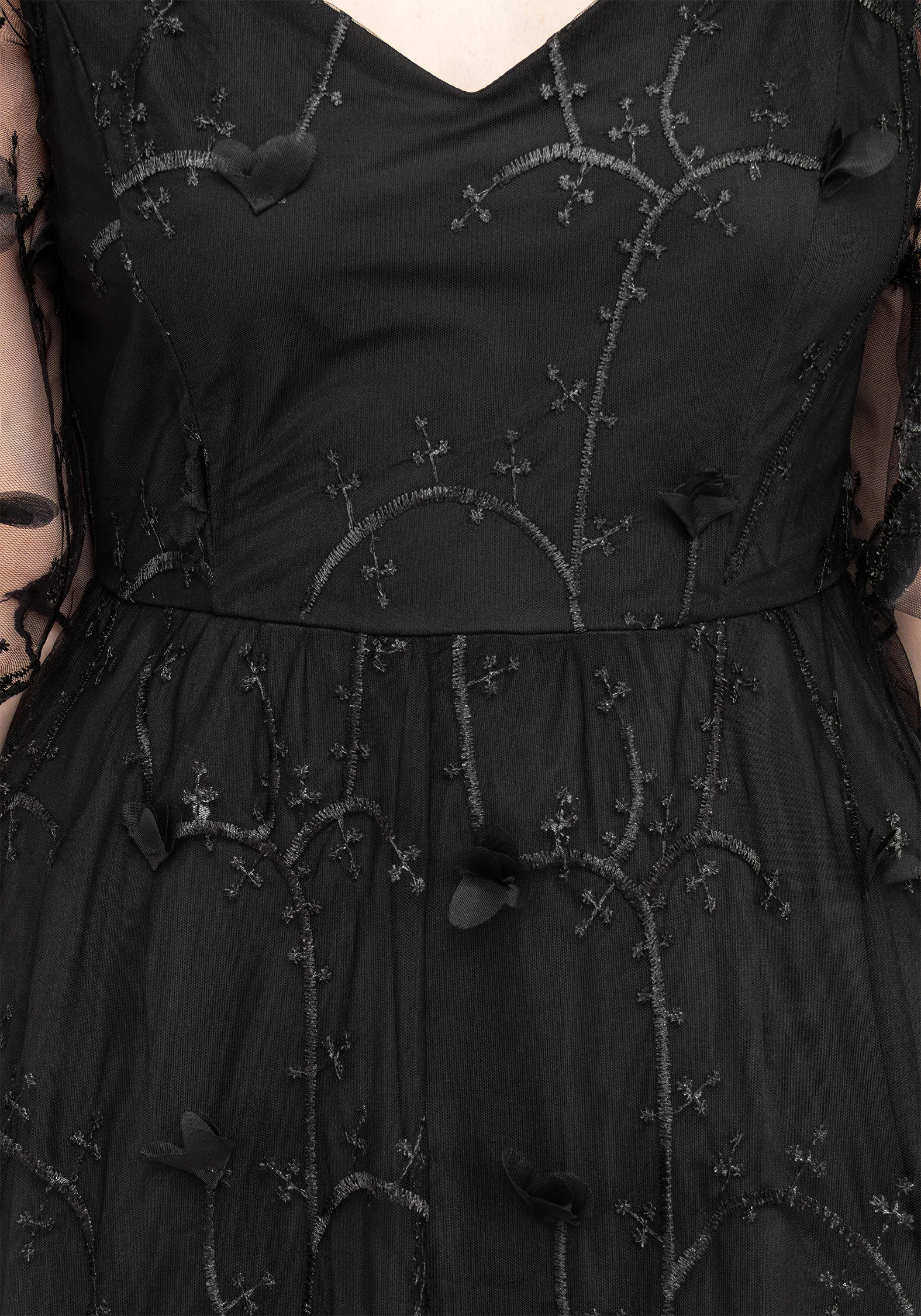 Vine Embroidered Gown - Image 7