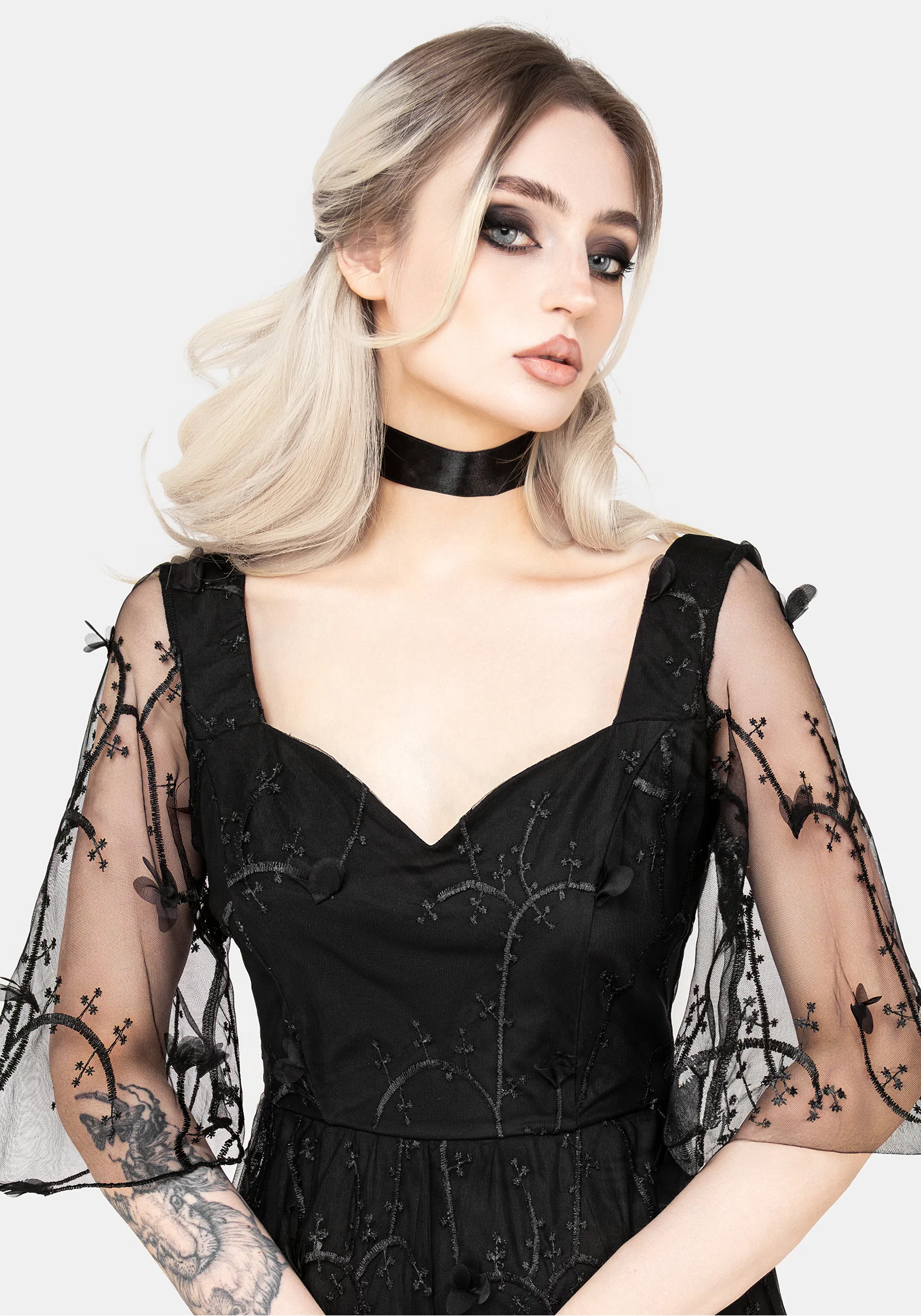 Vine Embroidered Gown - Image 8