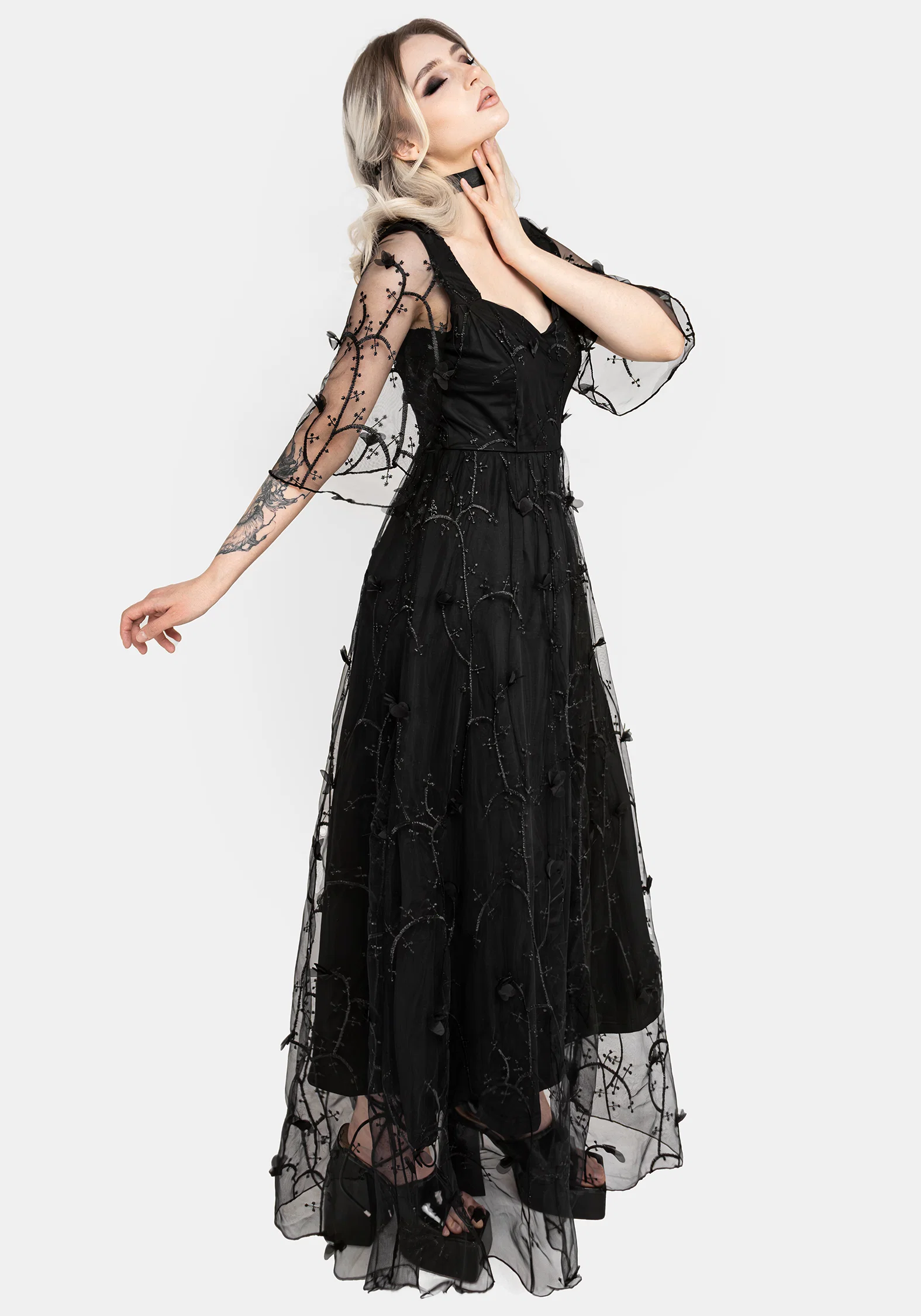 Vine Embroidered Gown - Image 9