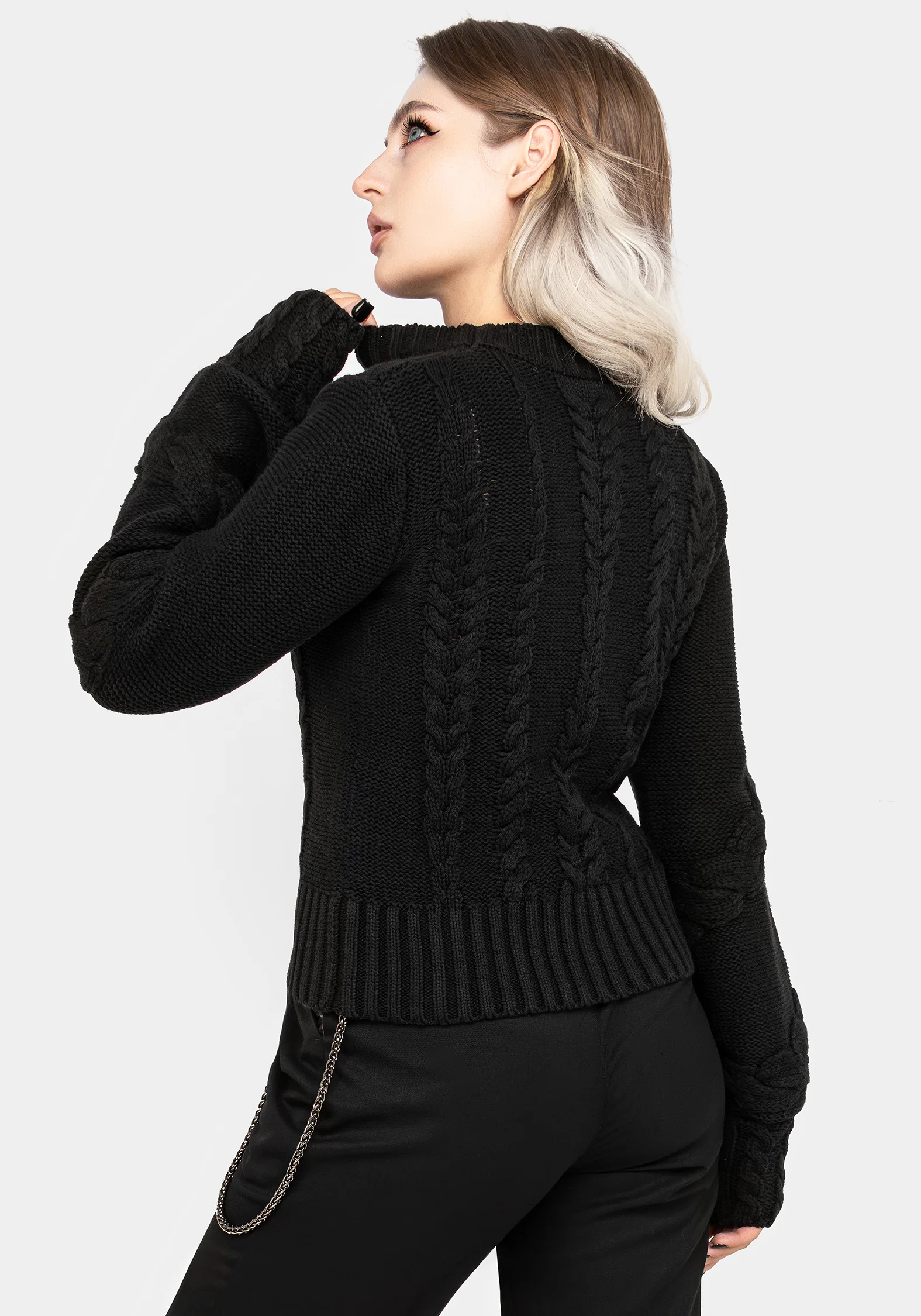 Virda Cable Knit Twist Jumper - Image 3