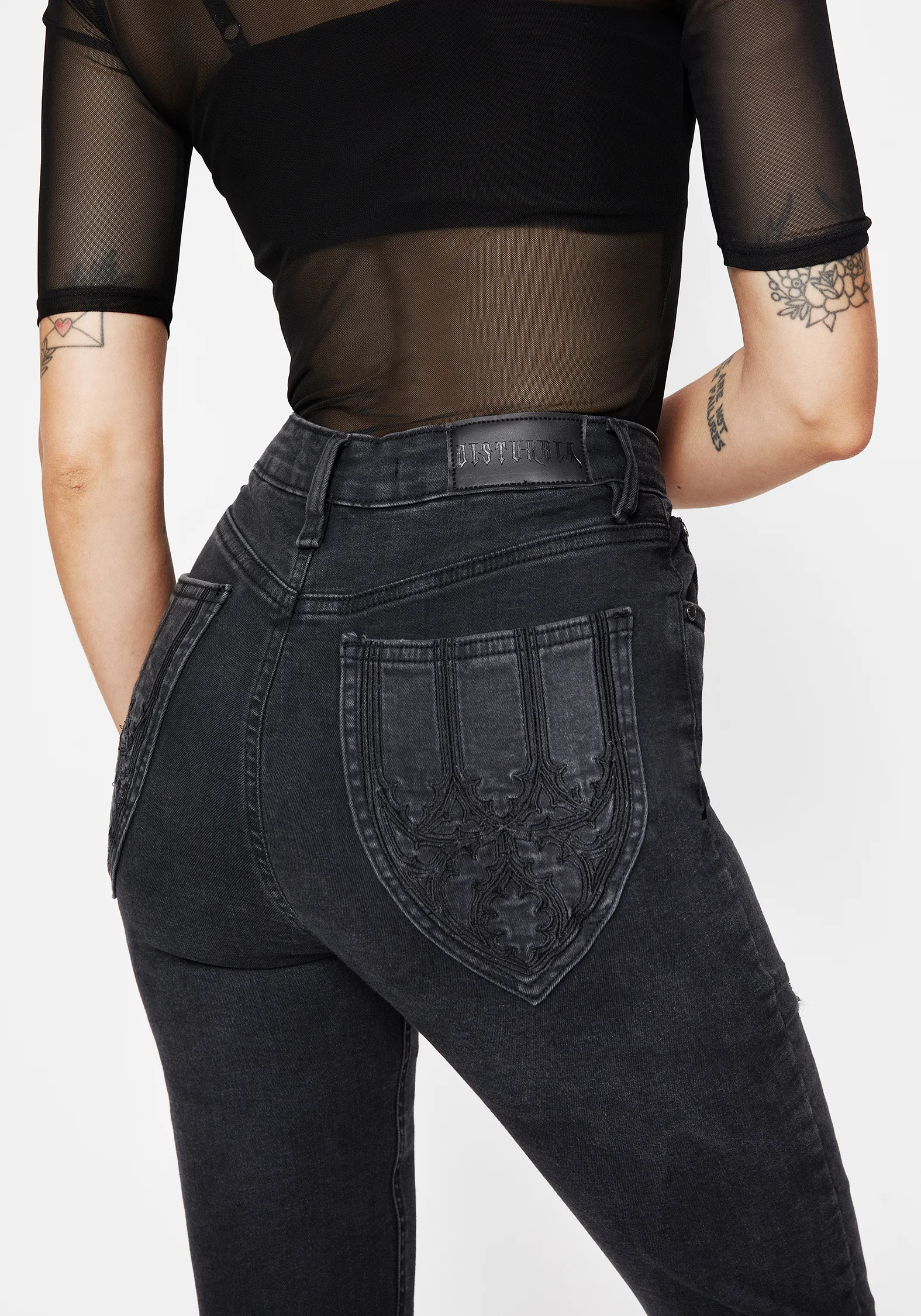 Void Embroidered Pocket Skinny Jeans - Image 2