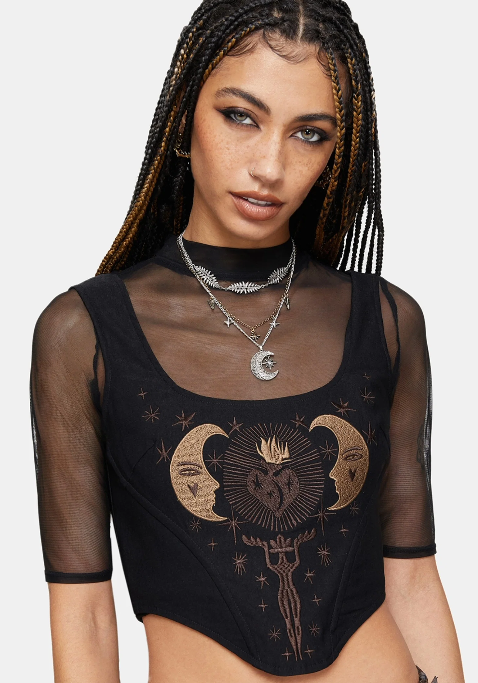 Volara Celestial Moon Embroidered Corset - Image 4