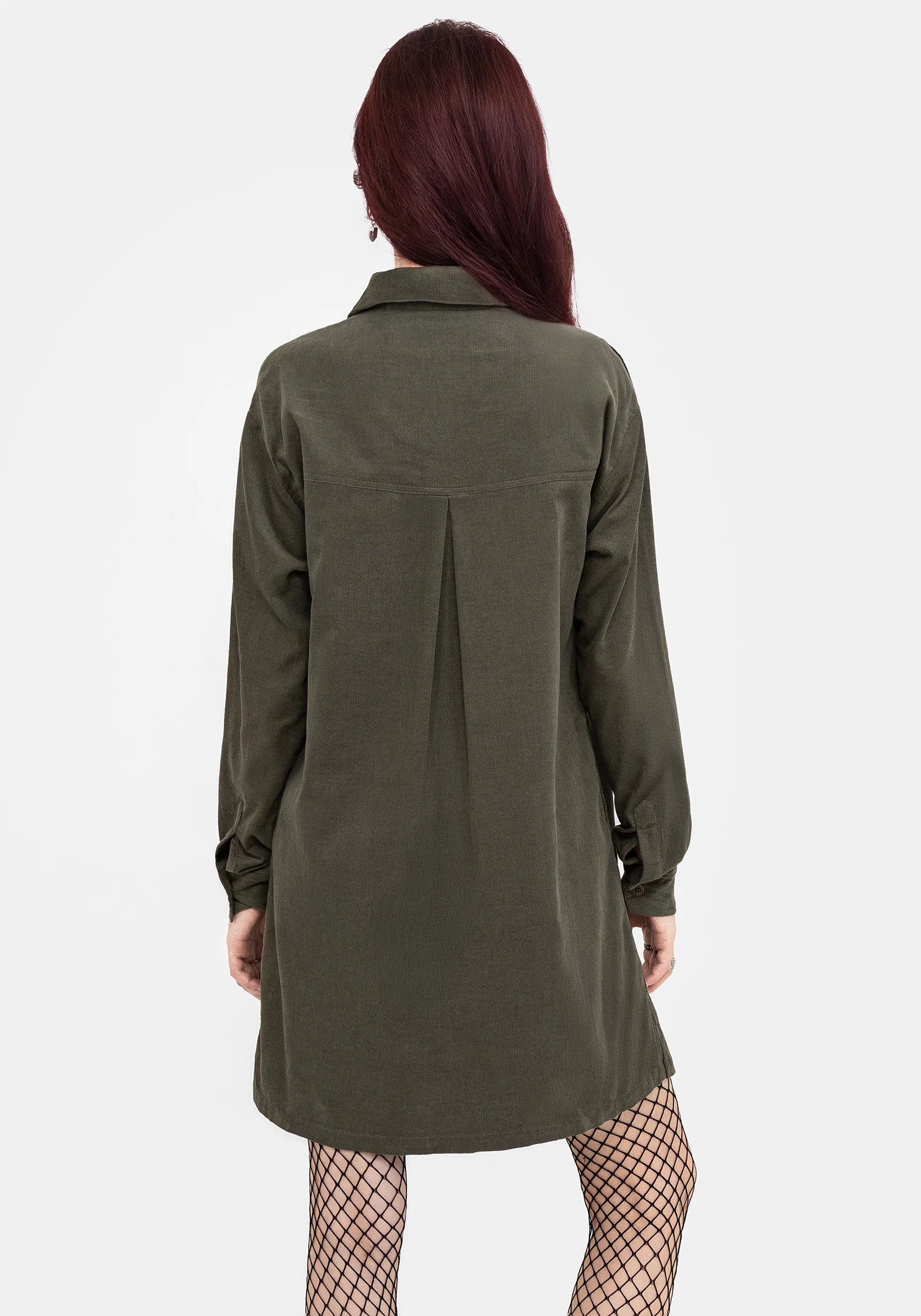 Whimsical Pocket Embroidered Mini Shirt Dress - Image 3