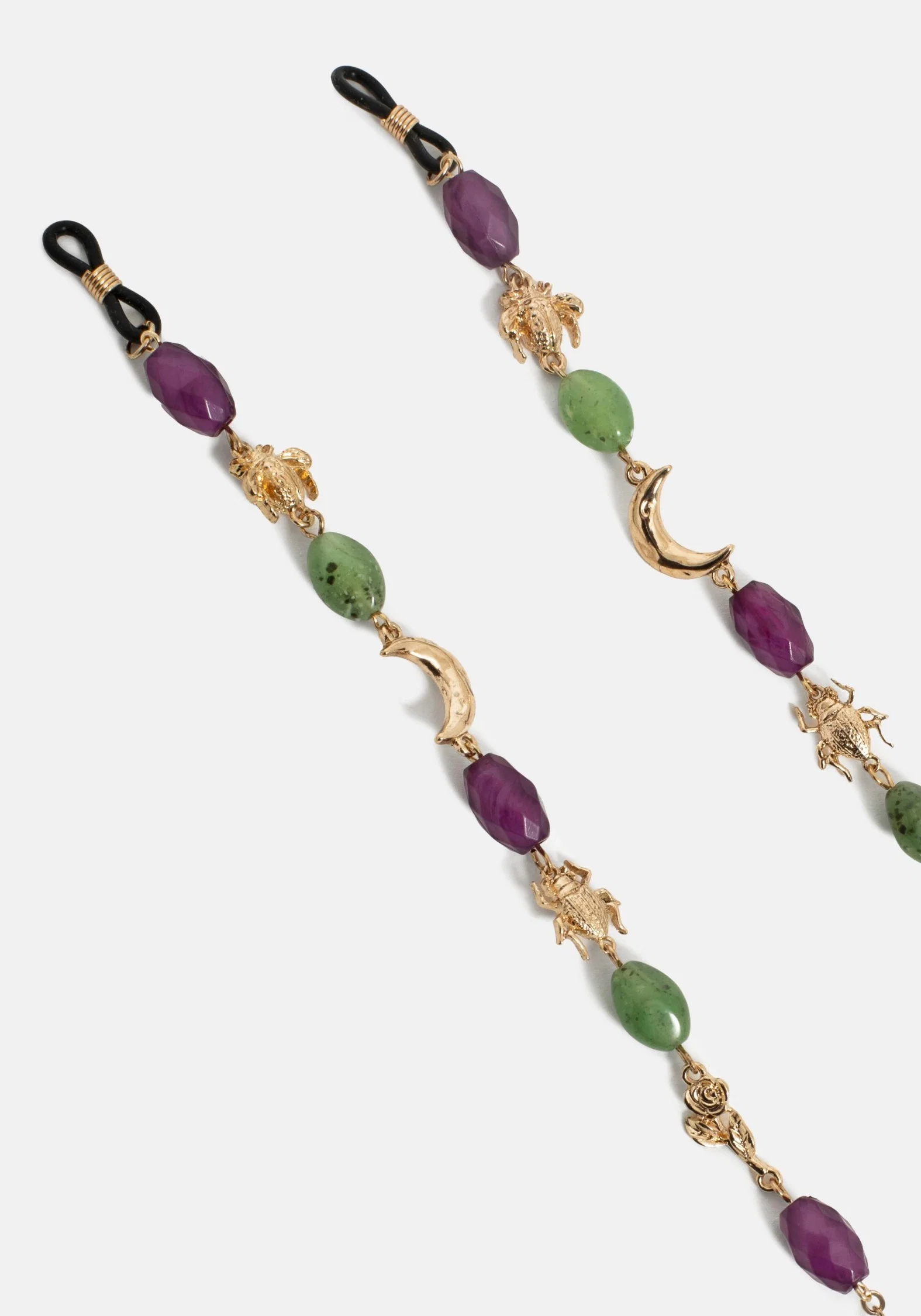 Whimsigoth Bead & Charm Chain Sunglasses - Image 2