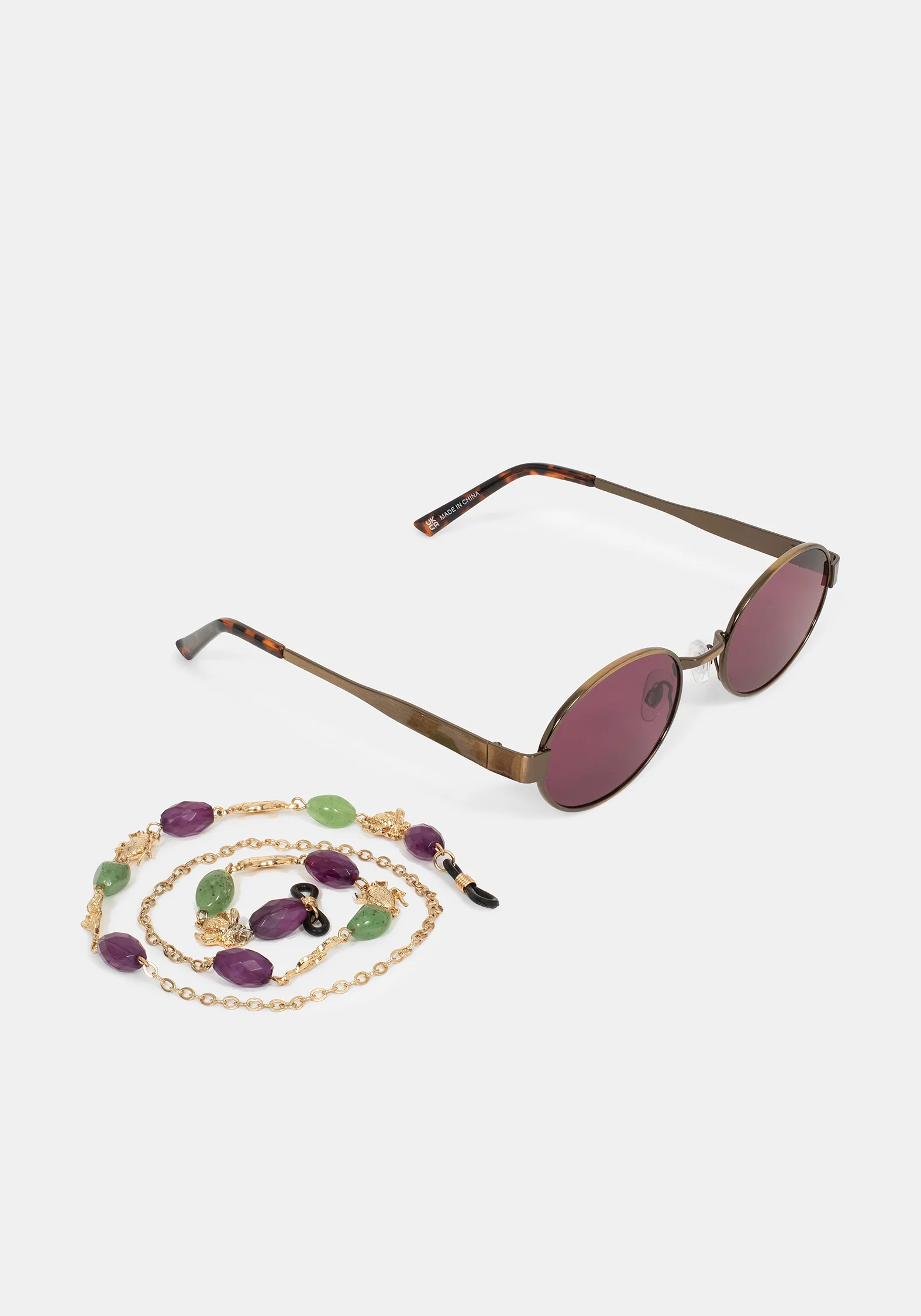 Whimsigoth Bead & Charm Chain Sunglasses - Image 8