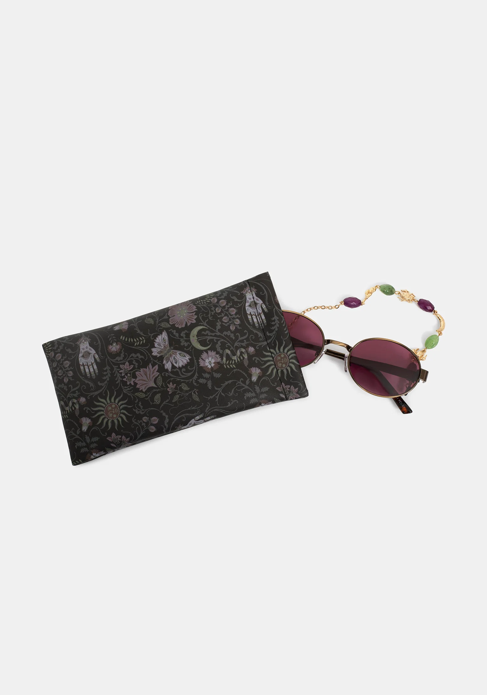 Whimsigoth Bead & Charm Chain Sunglasses - Image 9