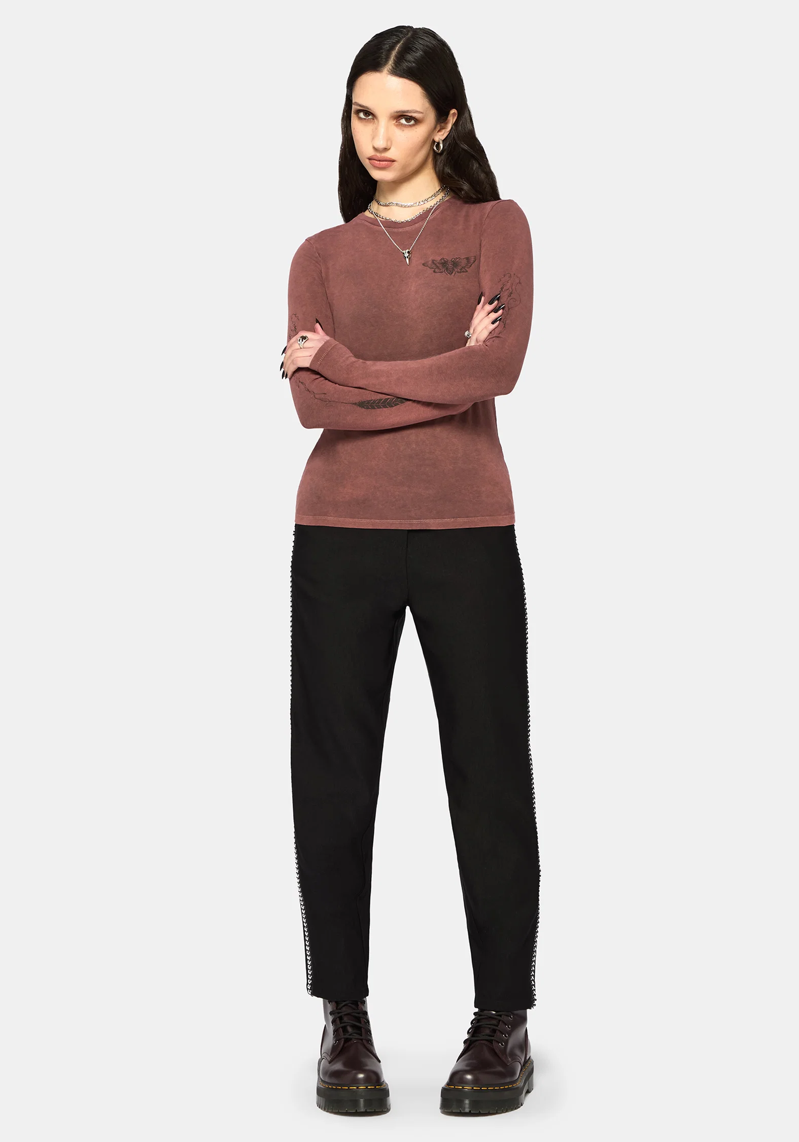 Wicked Feather Long Sleeved Fitted Tee - Image 5
