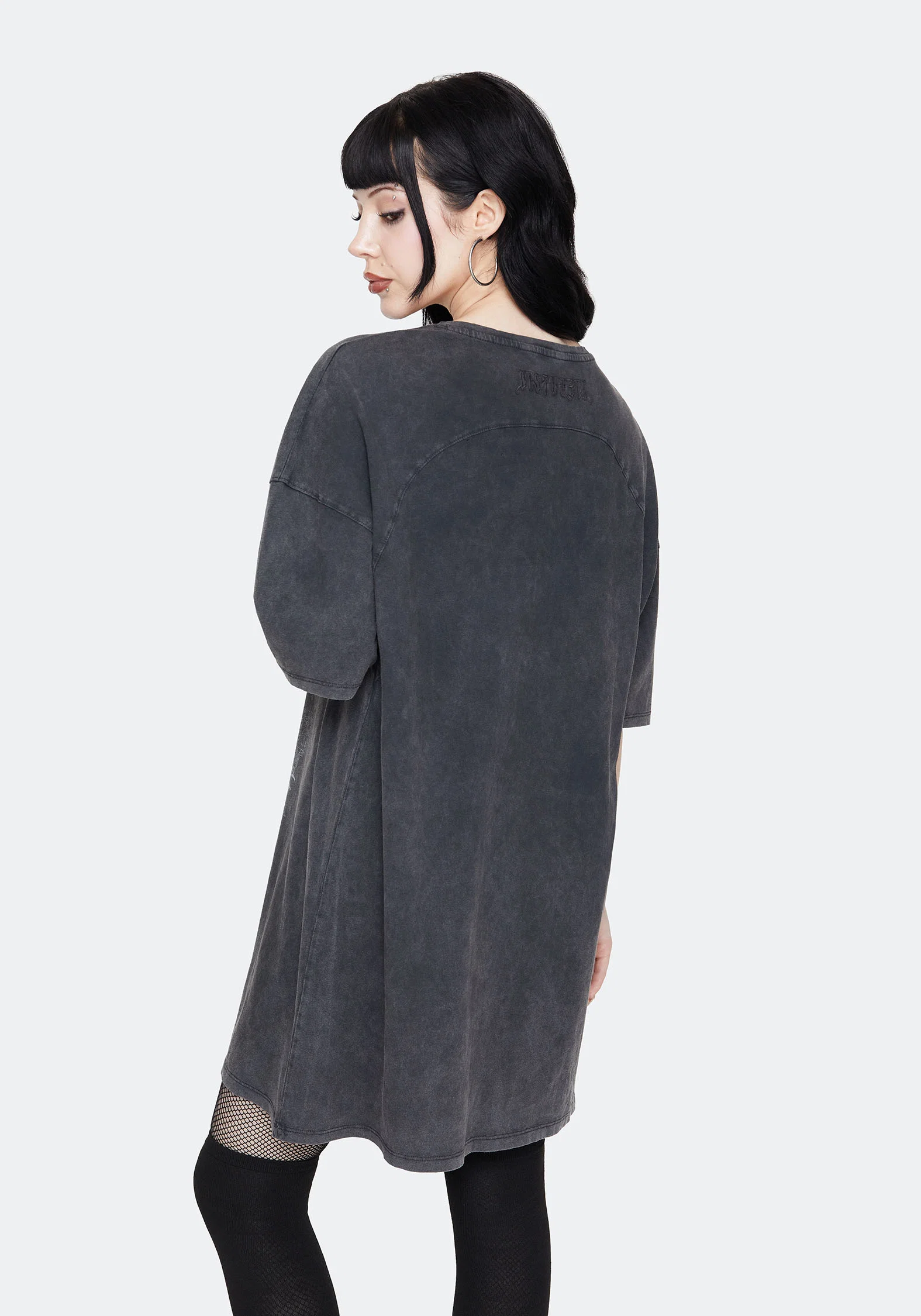 Wicked Toile Dropped Shoulder Cotton Tee Dress - Image 3
