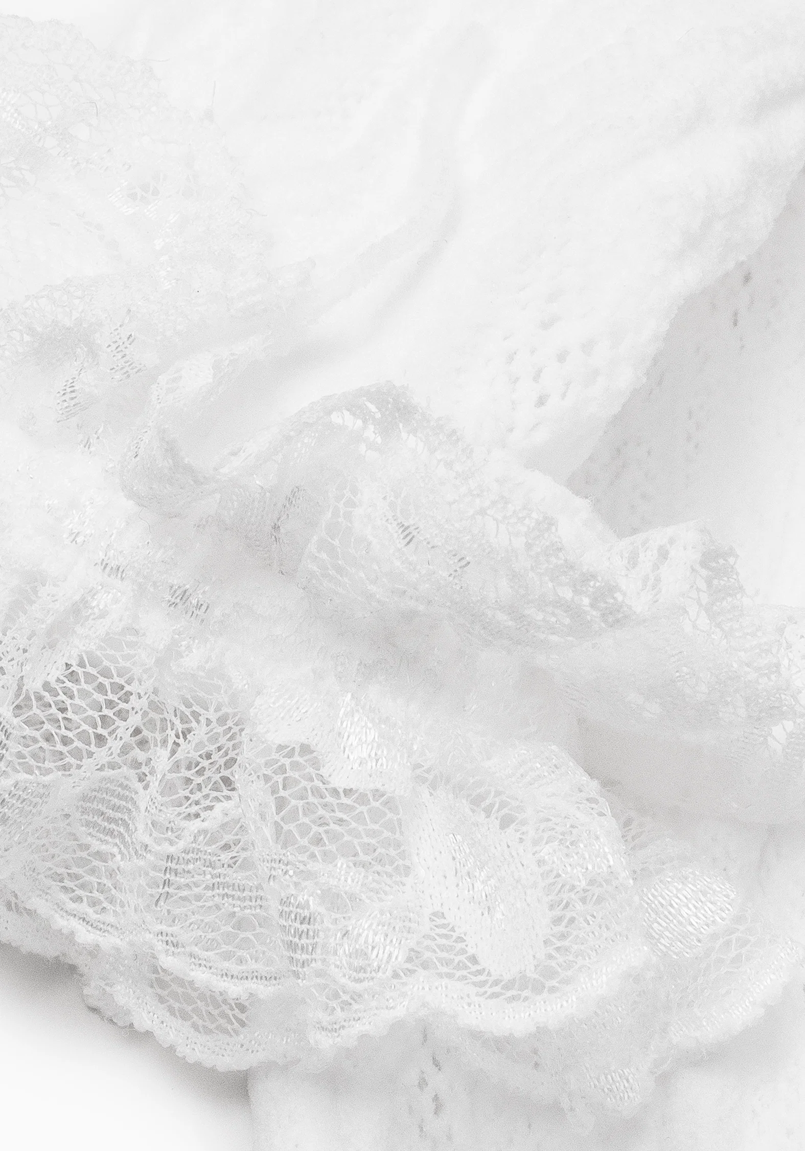 Wispin Lace Frill Socks - White - Image 2