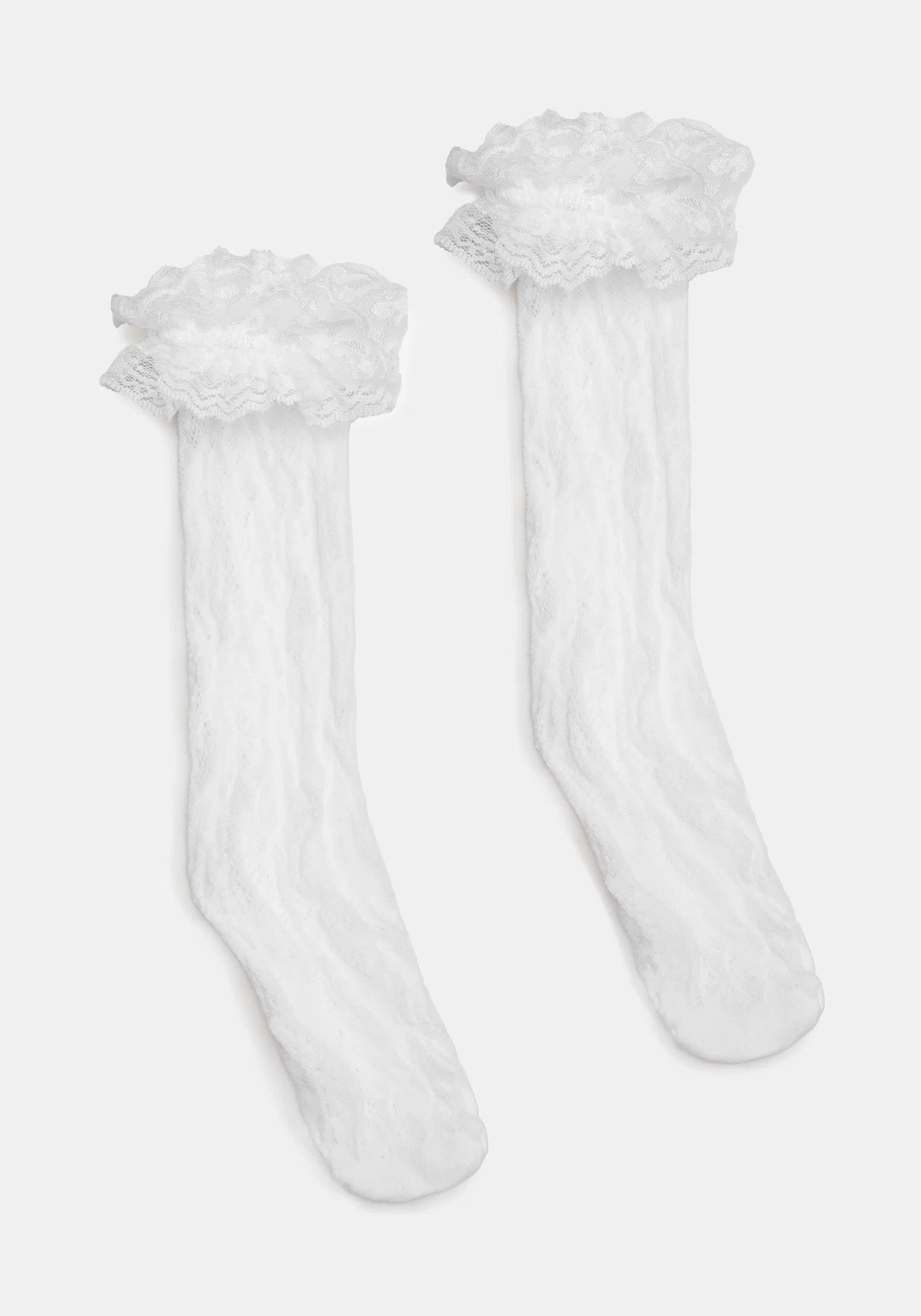 Wispin Lace Frill Socks - White - Image 4