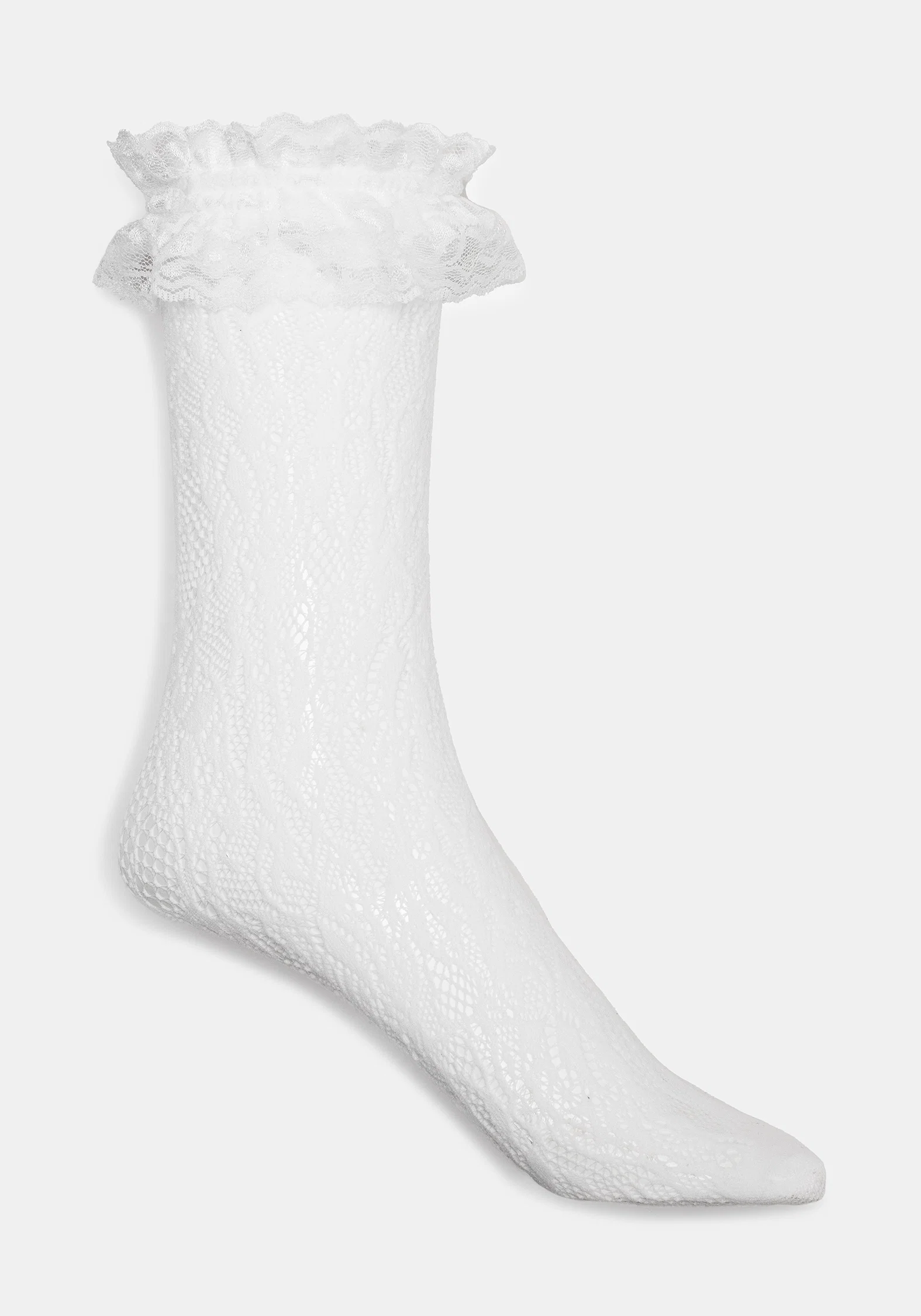Wispin Lace Frill Socks - White - Image 7