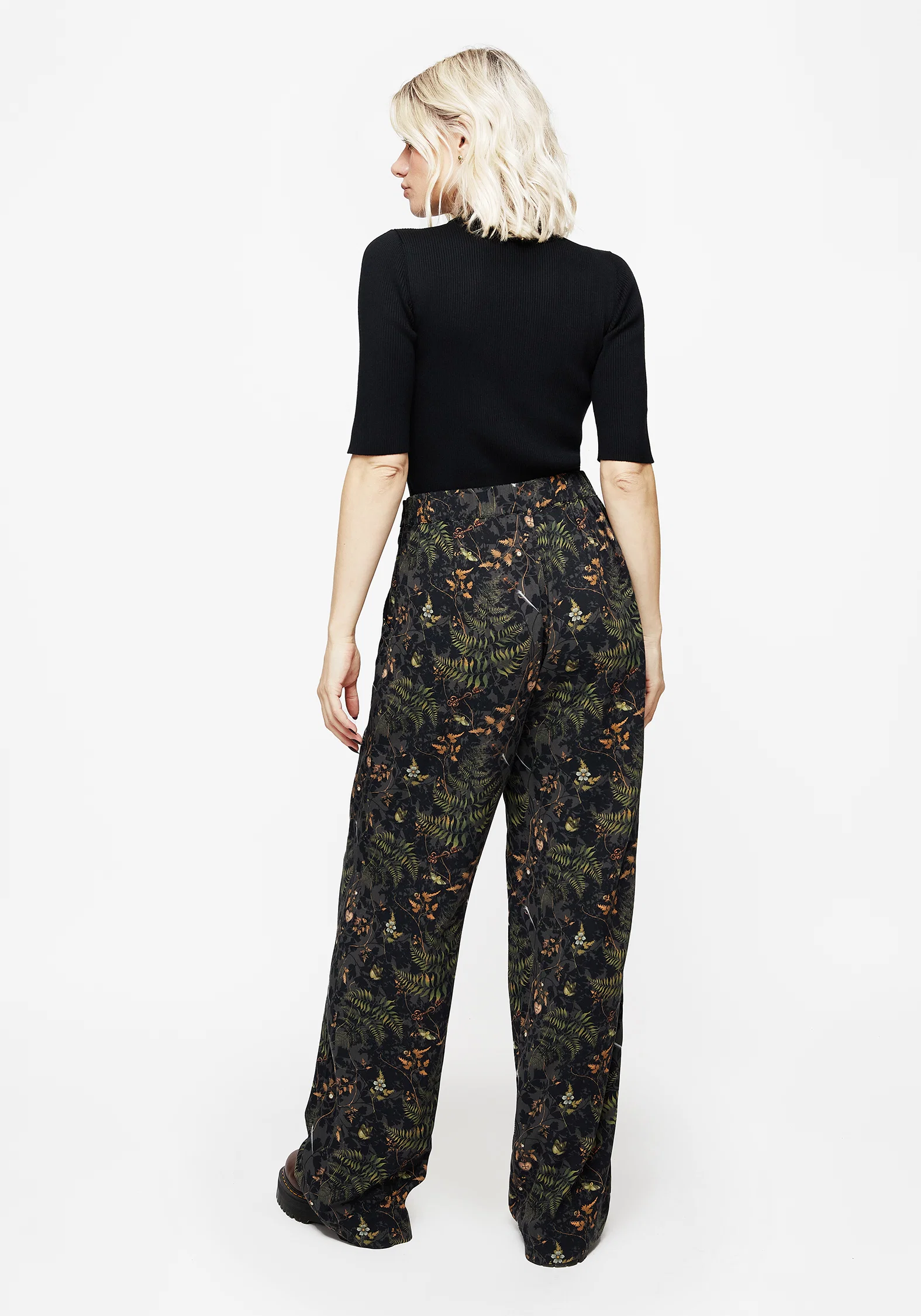 Wither Fern Print Wide Leg Trousers - Image 3