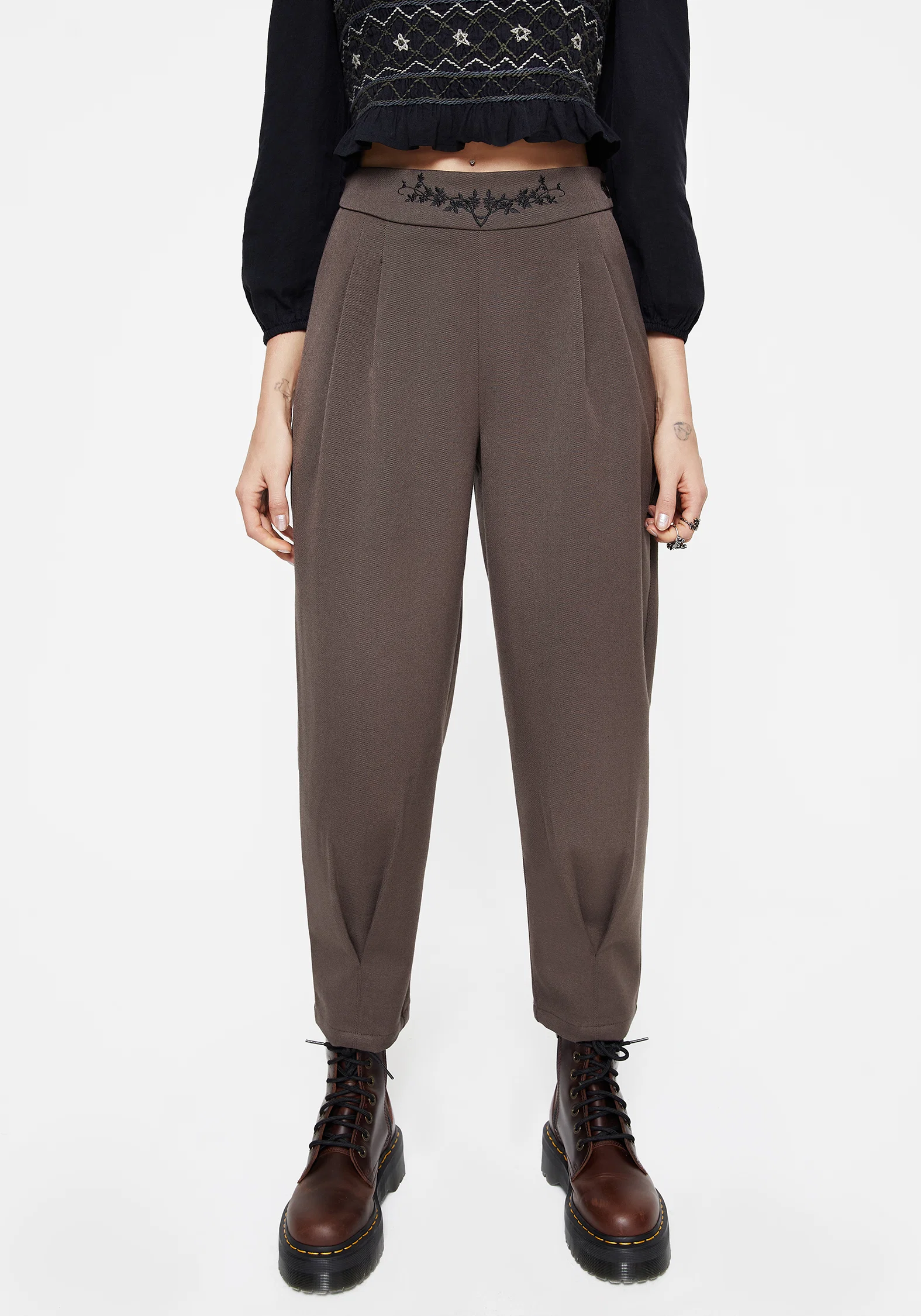 Woodruff Embroidered Balloon Leg Trouser - Image 4