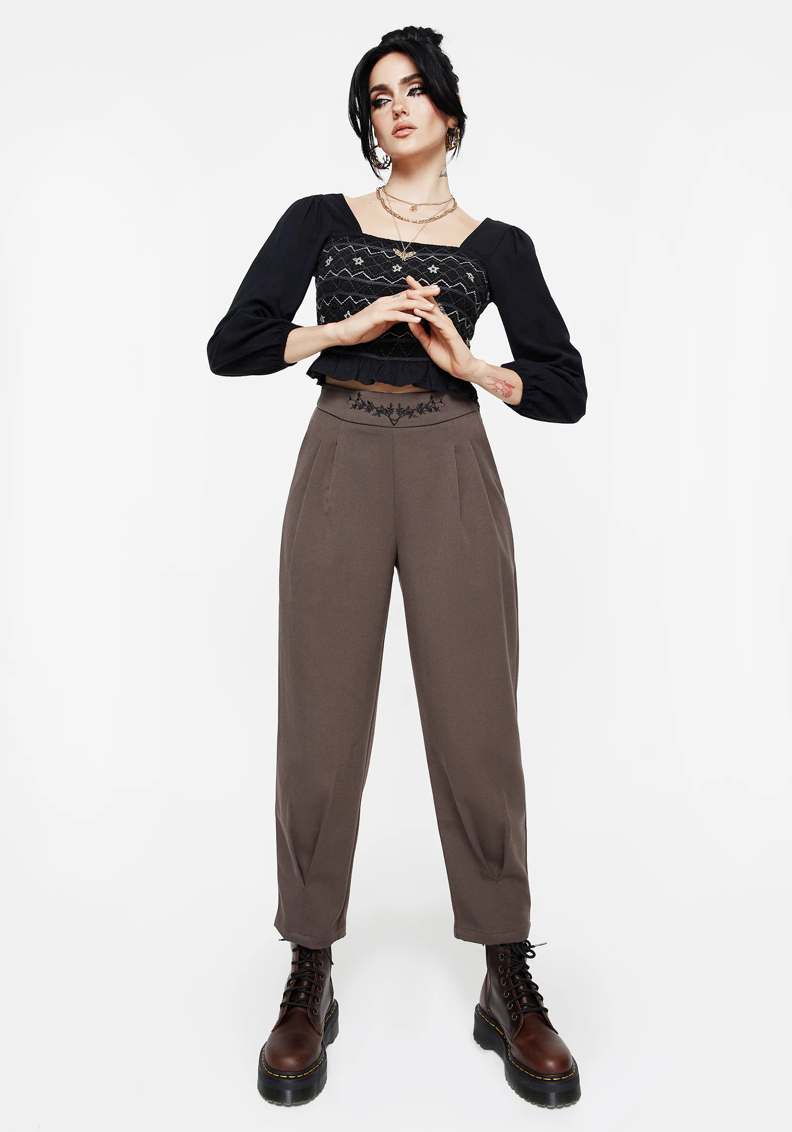 Woodruff Embroidered Balloon Leg Trouser - Image 5