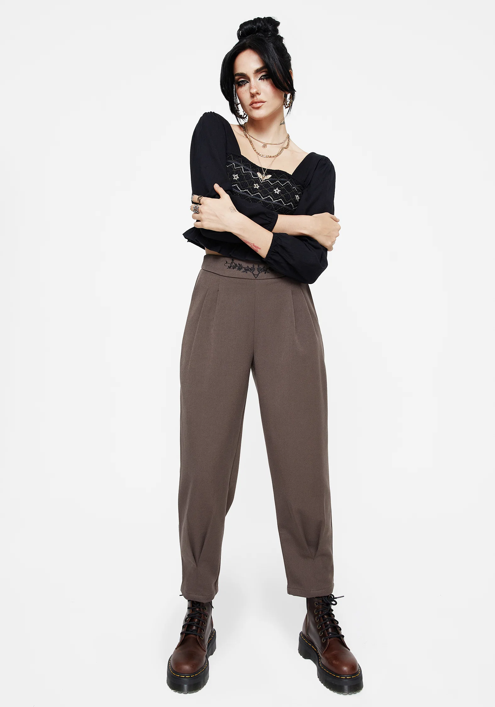 Woodruff Embroidered Balloon Leg Trouser - Image 7