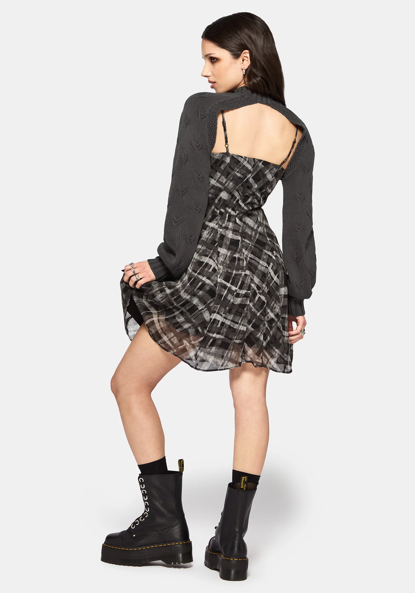Wren Floral Embroidered Funnel Neck Shrug - Image 3