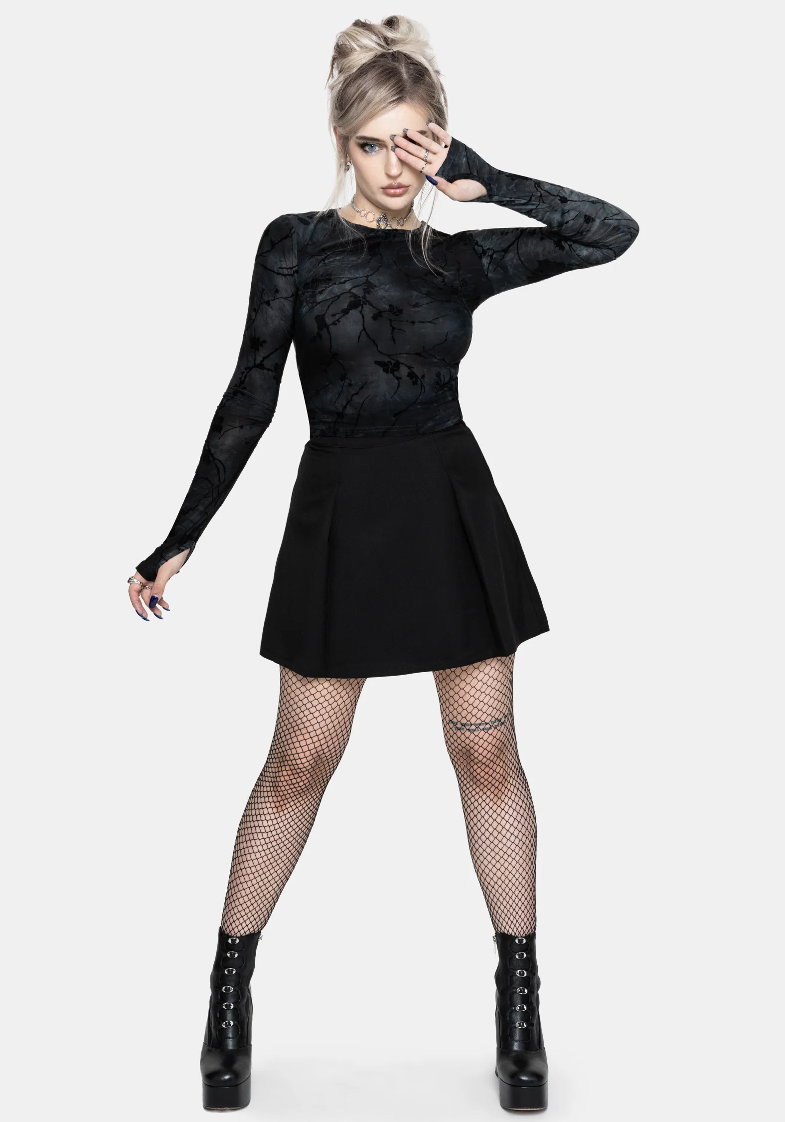 Wytchelm Long Sleeve Mesh Top - Image 4