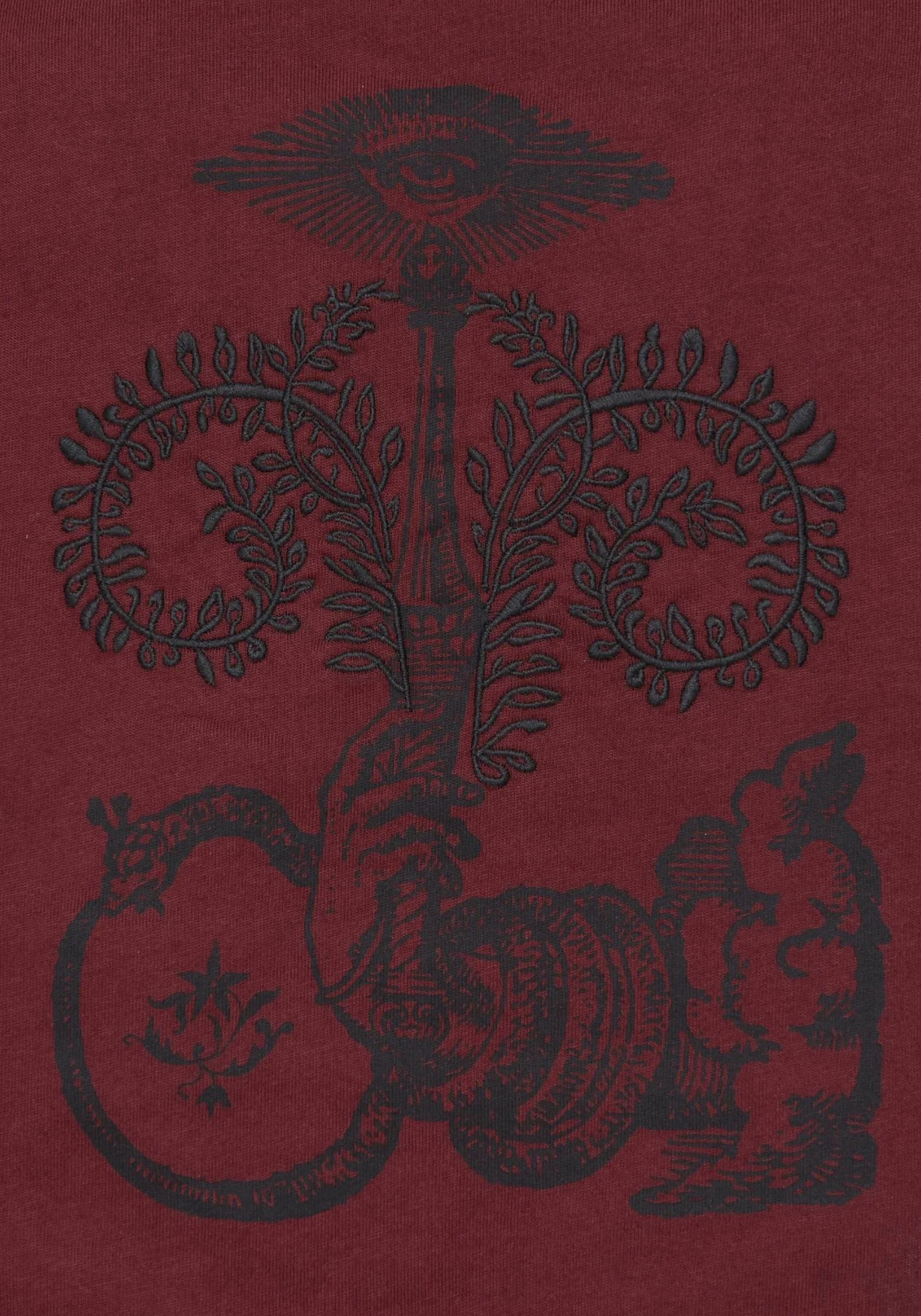 Xove Medieval Graphic Boxy Crop Cotton T-Shirt - Image 2