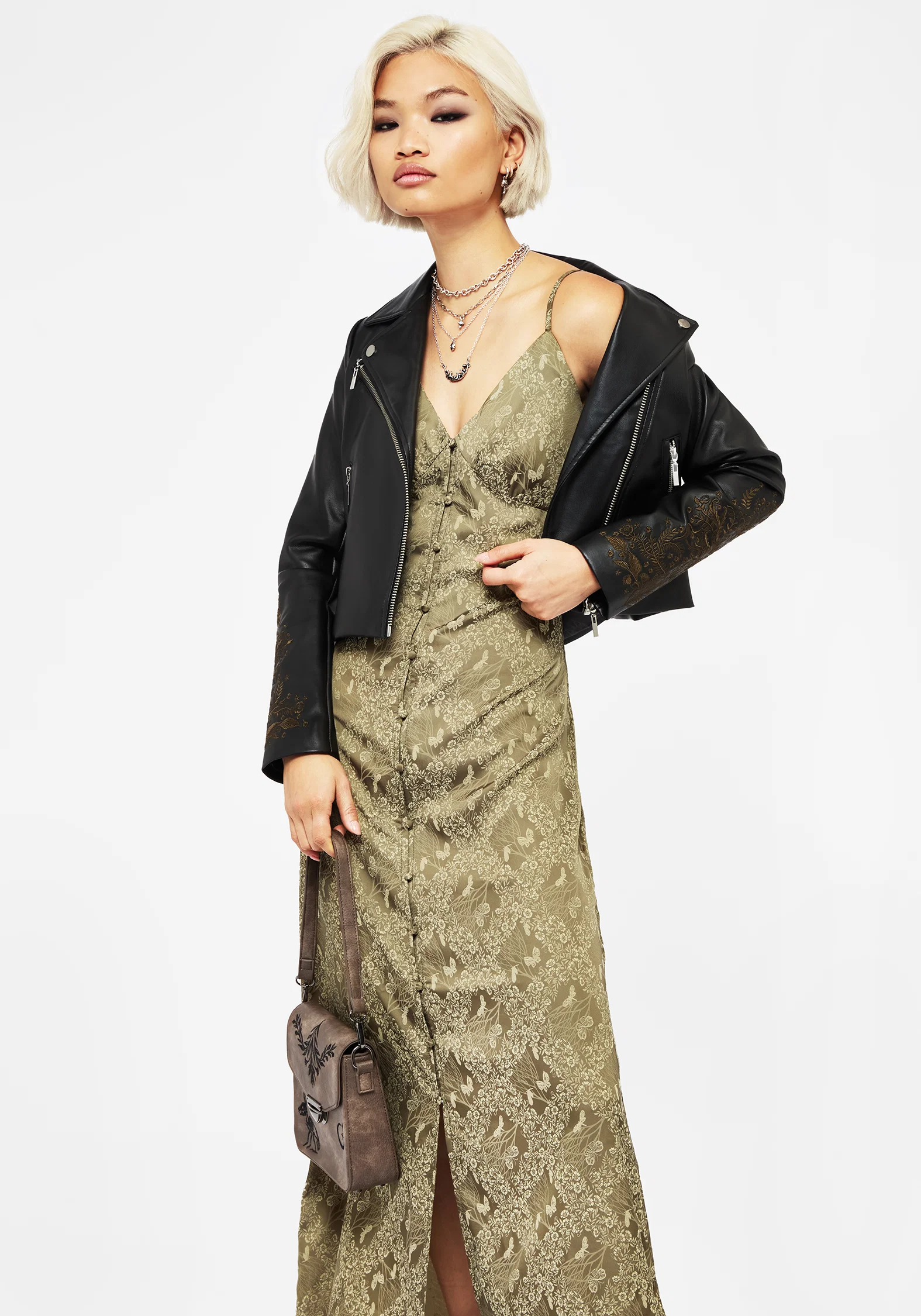 Yara Floral Print Button Up Maxi Slip Dress - Image 4