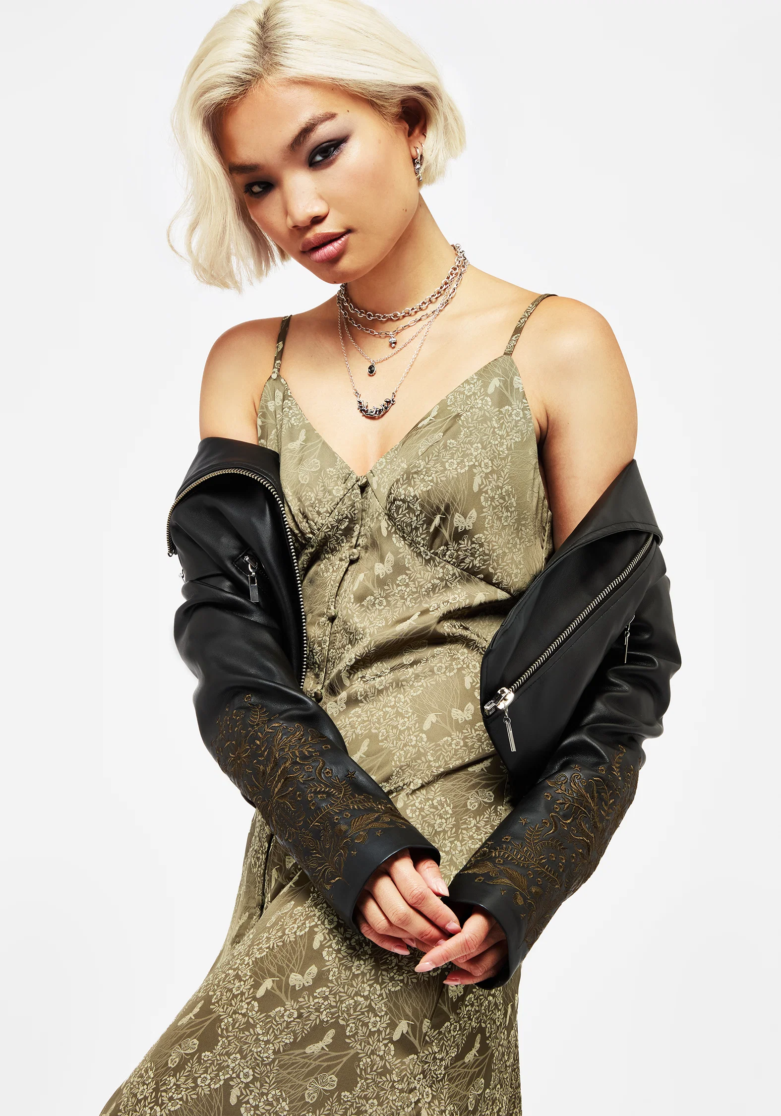 Yara Floral Print Button Up Maxi Slip Dress - Image 7