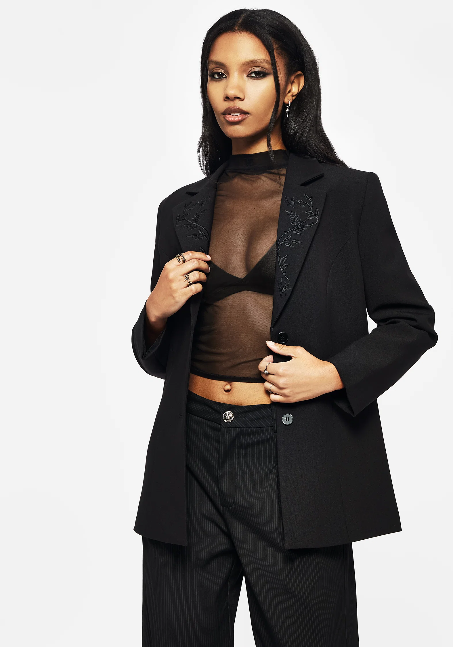 Zelda Pinstripe Tailored Balloon Trousers - Image 5