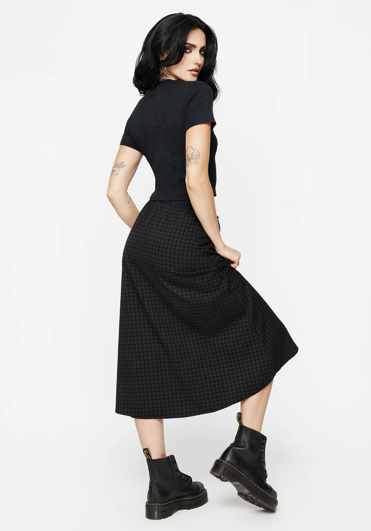 Ziggy Check Midi Skirt - Image 3