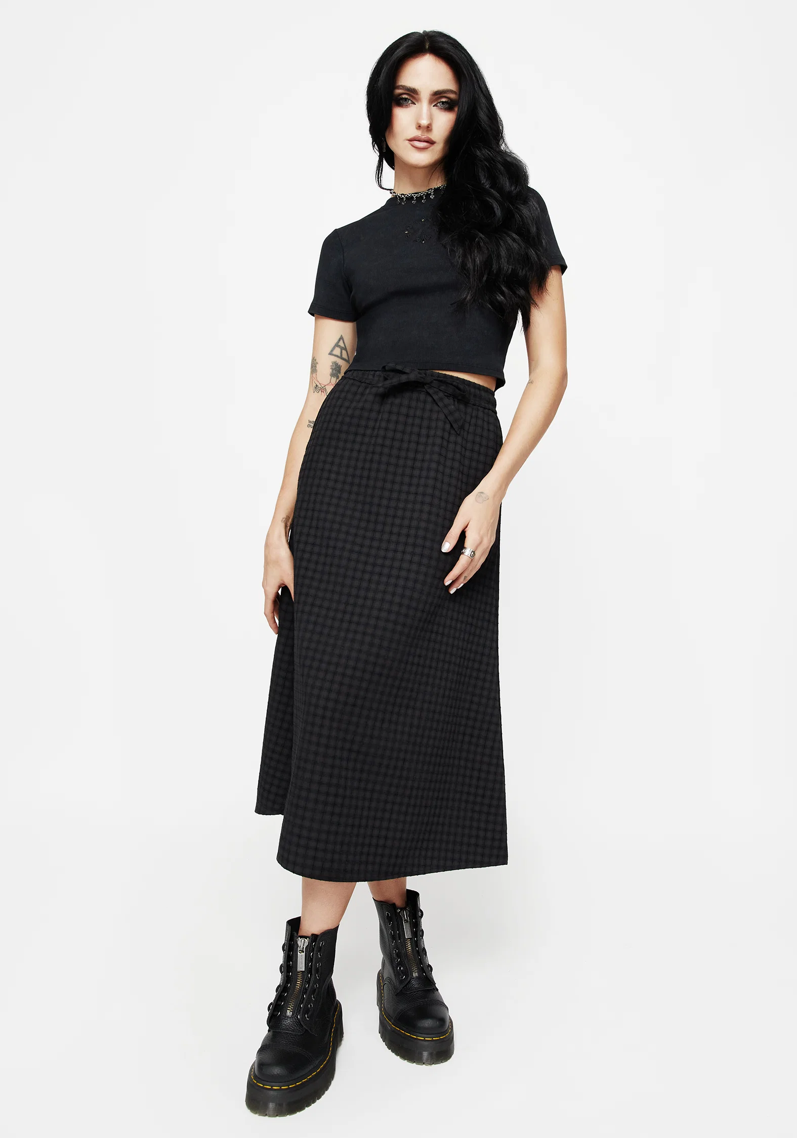 Ziggy Check Midi Skirt - Image 6