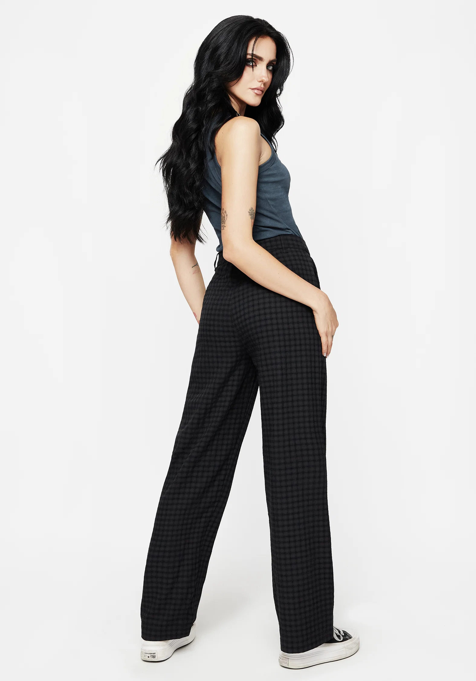Ziggy Check Straight Leg Trousers - Image 3
