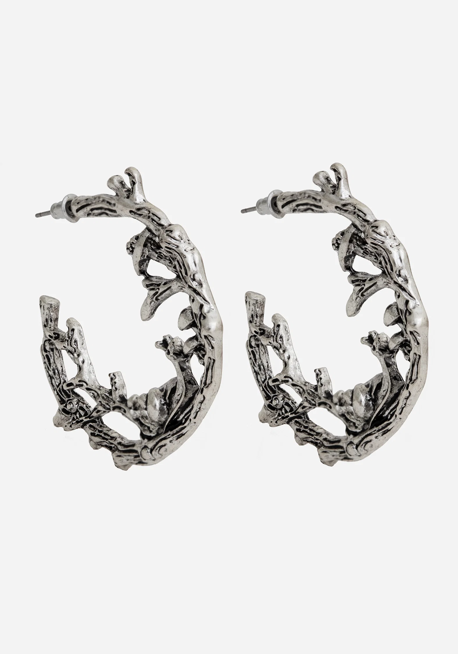 Zinnia Hoop Earrings - Silver - Image 6