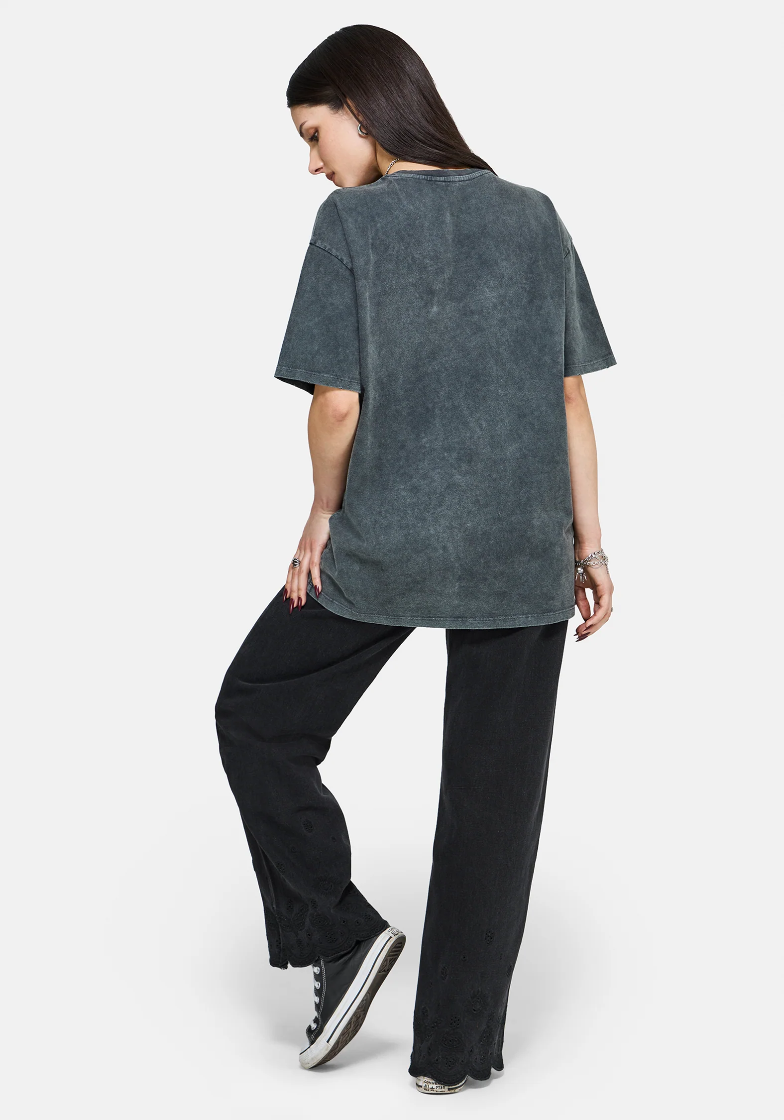Zora Stud Oversized Short Sleeve T-Shirt - Image 4
