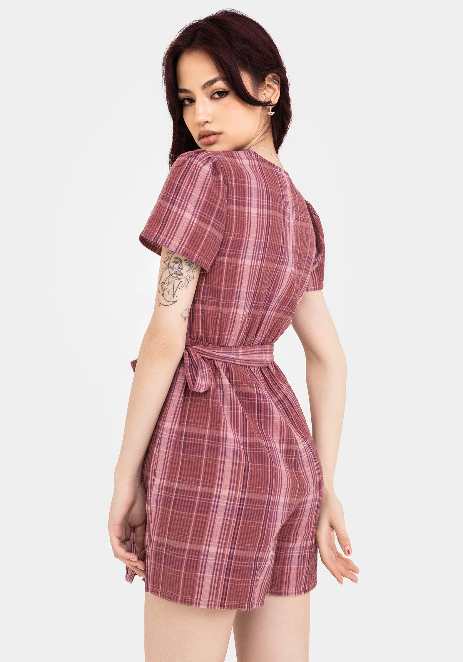 Zorina Cotton Tie Wrap Playsuit - Image 3
