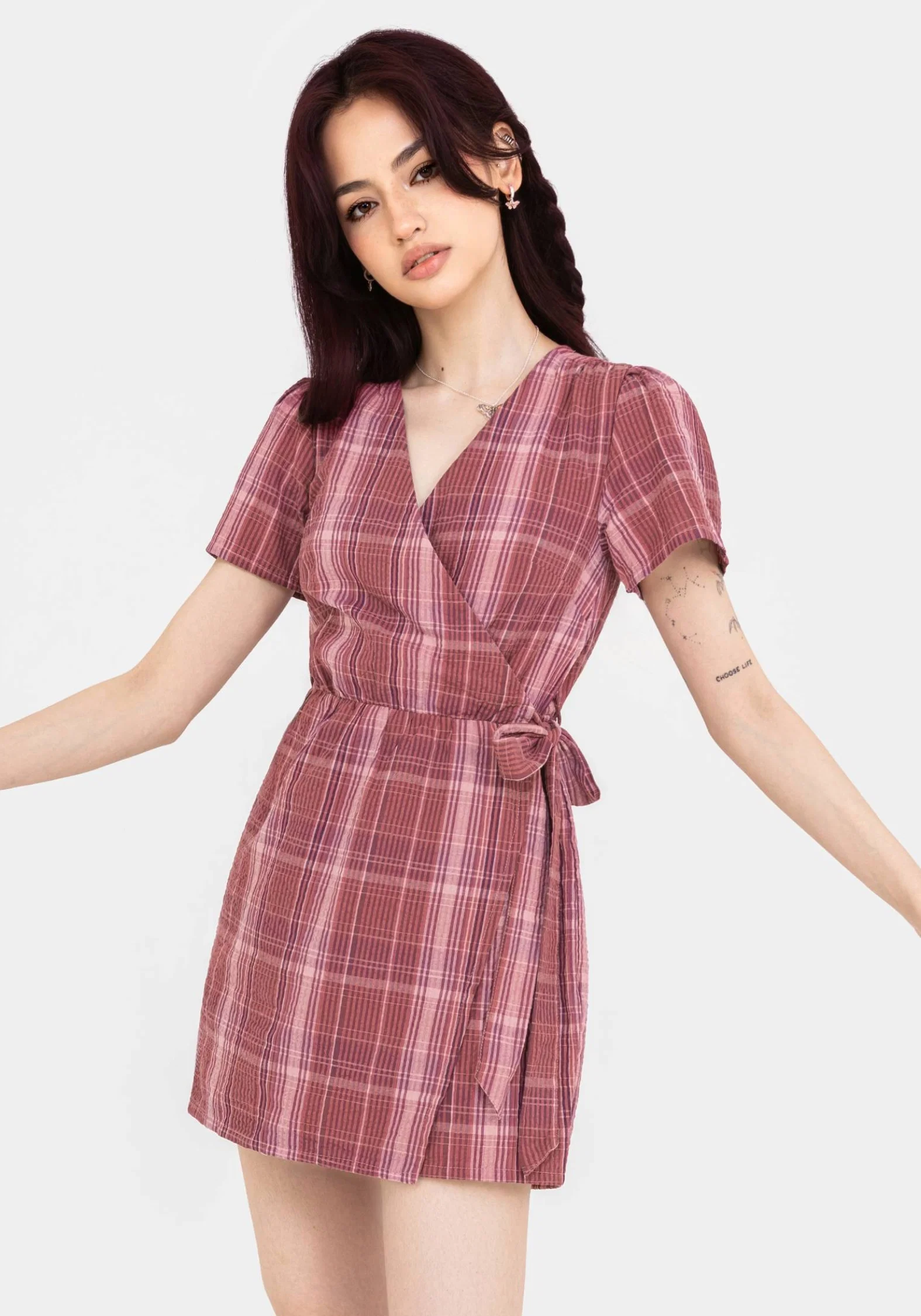 Zorina Cotton Tie Wrap Playsuit - Image 5