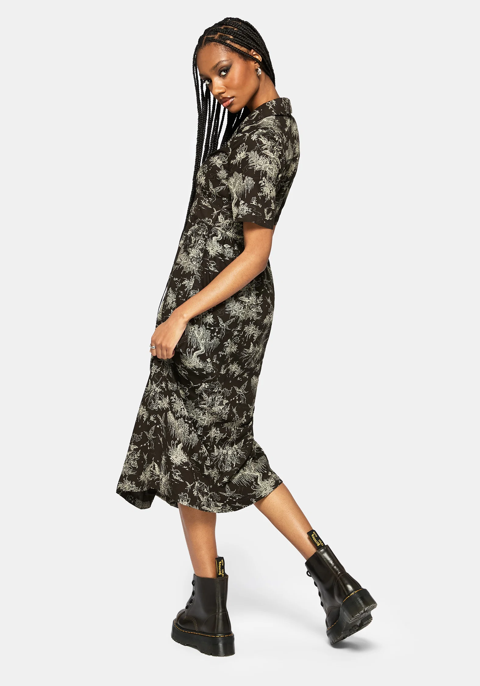Zorya Winter Maypole Midi Shirt Dress - Image 8